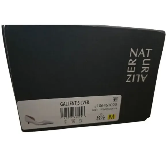 Naturalizer Gallent Kitten-Heel Pumps in Silver NEW Size 8 1/2 M0 - Picture 6 of 9